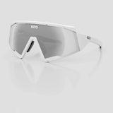 KOO Spectro cycling sunglasses – White frame with Super Silver Mirror lens