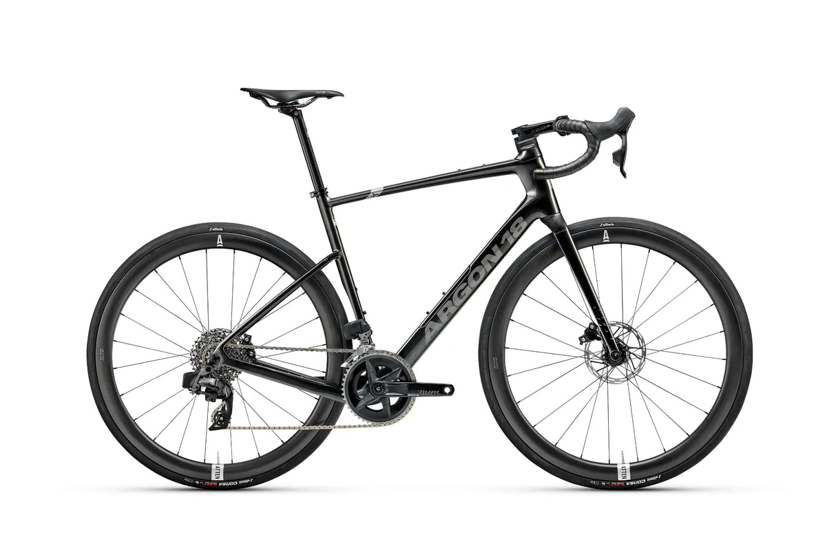 Black bicycle on a white background