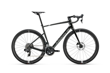 Black bicycle on a white background