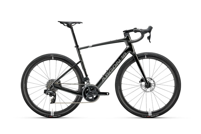 Black bicycle on a white background