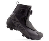 Side view of Lake MX146 Winter Mountain Bike Shoe showing insulated ankle coverage and rugged tread for off-road cycling.