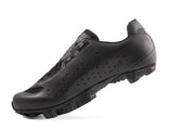 Black cycling shoe on a white background
