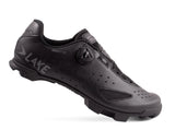 Side view of Lake MX219 Mountain Bike Shoe showcasing perforated upper and BOA dial for precise fit, ideal for competitive mountain biking.