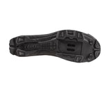 Outsole of Lake MX219 Mountain Bike Shoe featuring aggressive tread and SPD cleat compatibility for superior grip and pedaling efficiency.