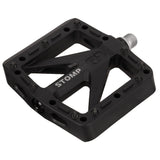 Black Oxford Stomp nylon flat bicycle pedal with CroMo spindle and replaceable steel pins.