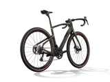 Black bicycle on a white background