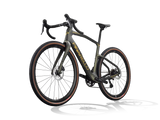 Carbon fiber bicycle with 'Pinarello' branding on a white background