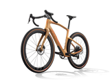 Wooden bicycle on a white background