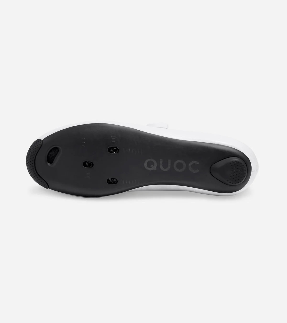 Bottom sole of QUOC M3 Pro Road Shoe featuring carbon outsole with cleat compatibility for efficient power transfer.
