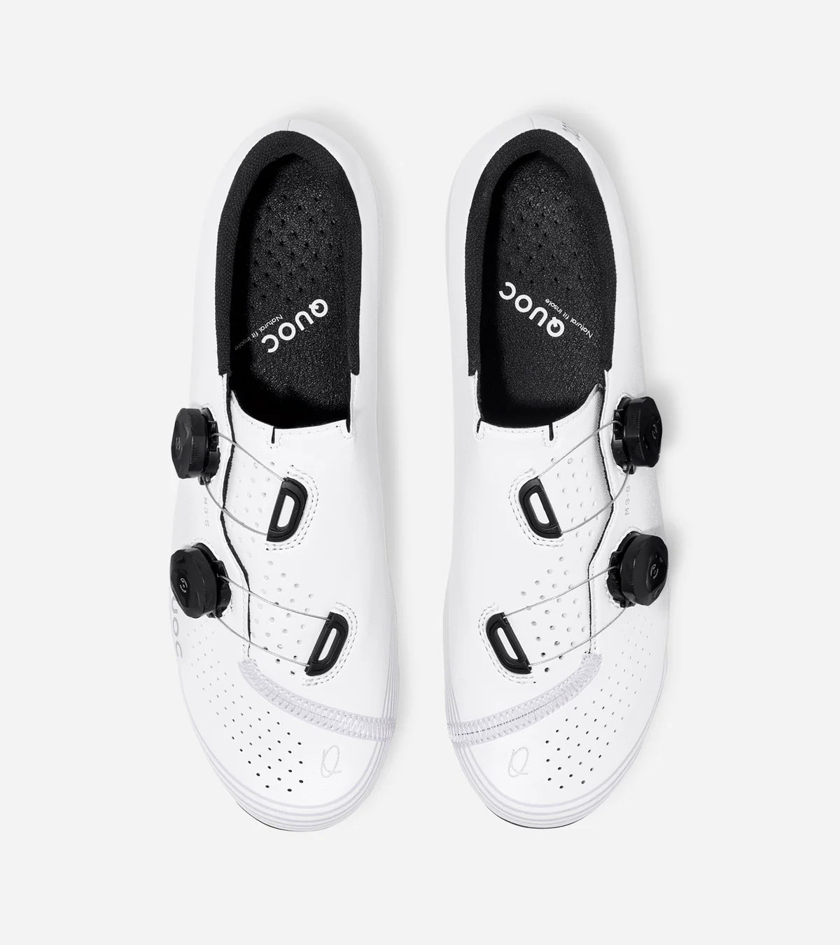 Top-down view of QUOC M3 Sport Road Shoe pair featuring dual-dial system and breathable PU upper for race-ready performance.