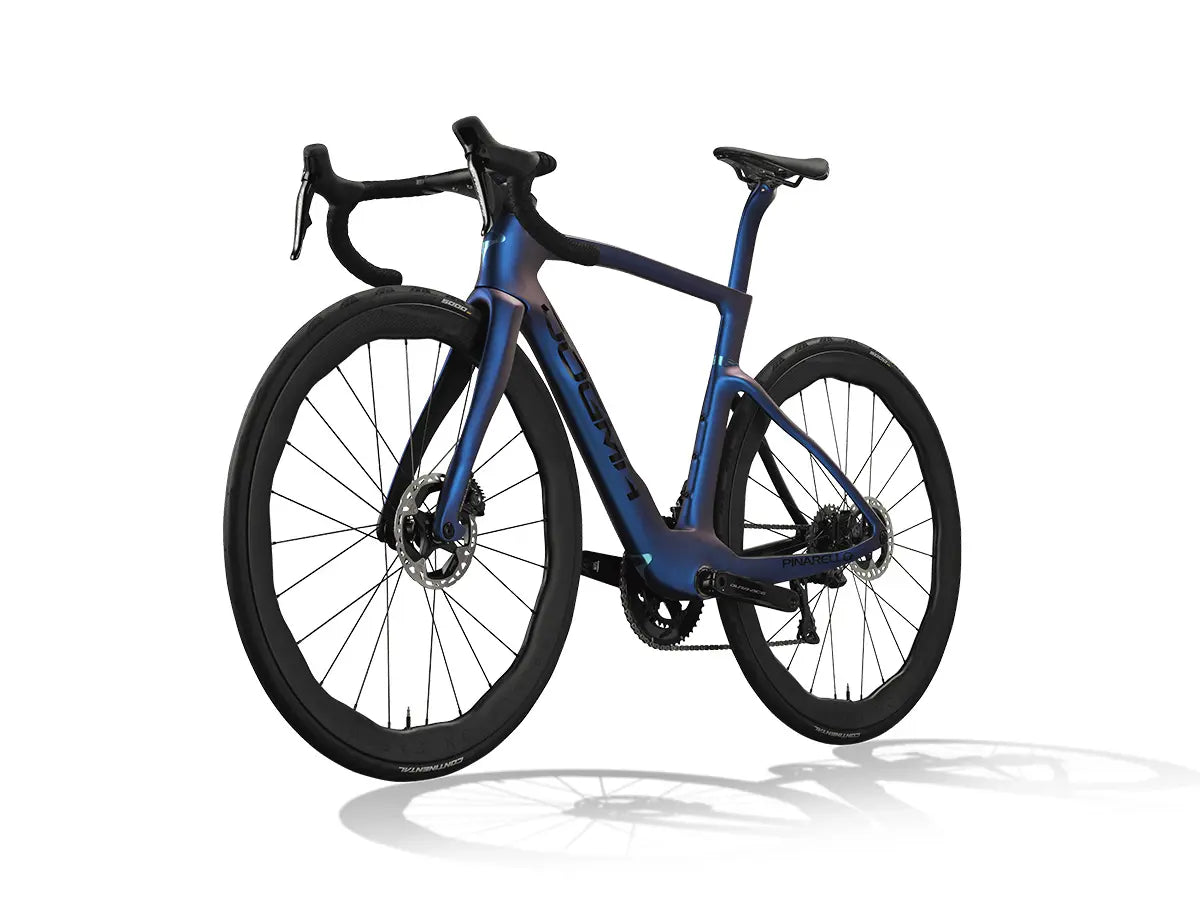 Pinarello Dogma F Red AXS Luxter Blue front angle