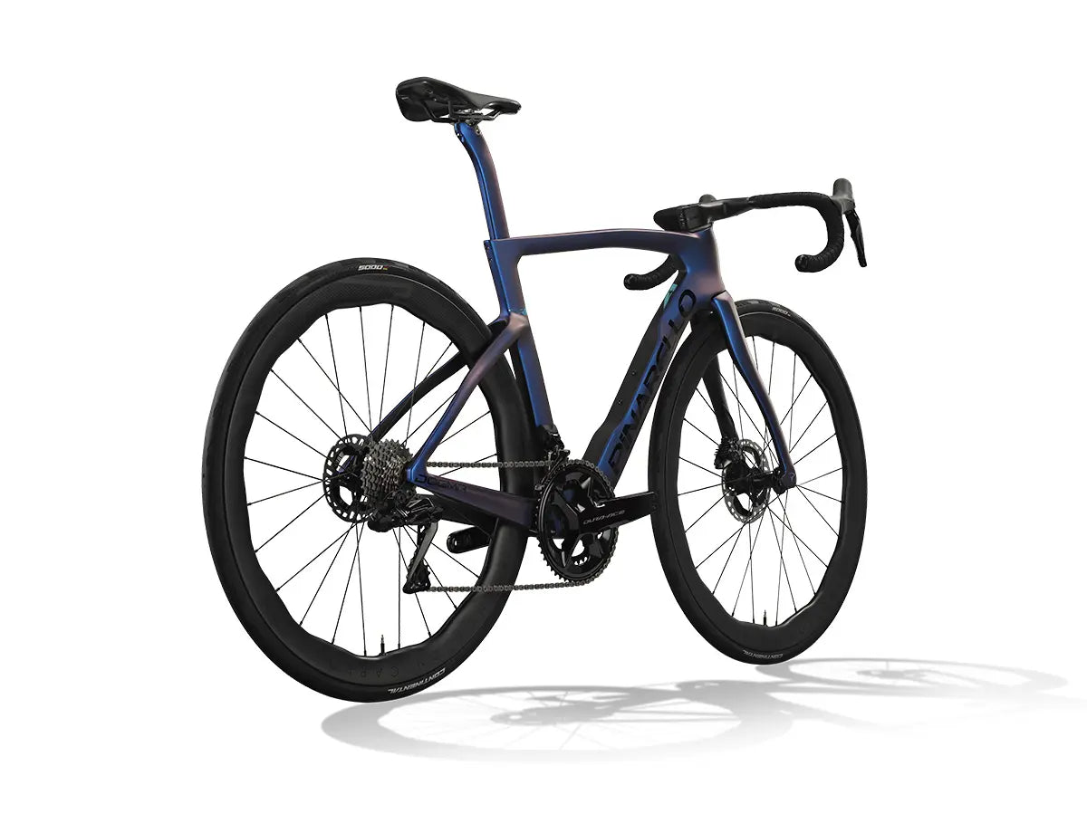 Pinarello Dogma F Red AXS Luxter Blue rear angle