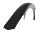 Mudhugger Small rear mudguard in black, showing the arched brace that mounts to the seat stays