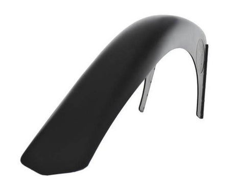 Mudhugger Small rear mudguard in black, showing the arched brace that mounts to the seat stays