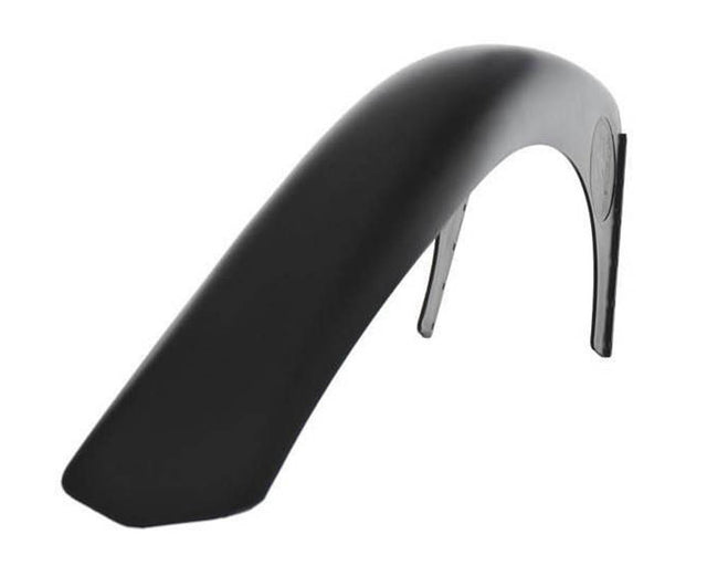 Mudhugger Small rear mudguard in black, showing the arched brace that mounts to the seat stays