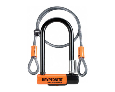 Evolution Mini7 Orange Bike Lock - Billy Bilsland Cycles