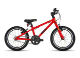 Frog 44 first pedal kids bike in red, side view on a white background