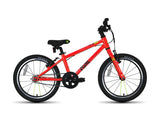 Frog 47 first pedal kids bike in red, side view on a white background