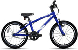Frog 47 first pedal kids bike in blue, side view on a white background