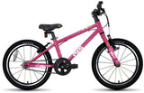 Frog 47 first pedal kids bike in pink, side view on a white background