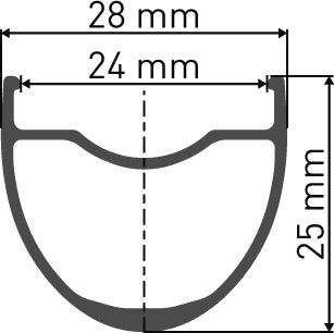 G 1800 SPLINE disc brake wheel, clincher 25 x 24 mm, 700c front - Billy Bilsland Cycles