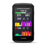 Garmin Edge 1060 showing estimated distance, real-time stamina, power and heart rate data