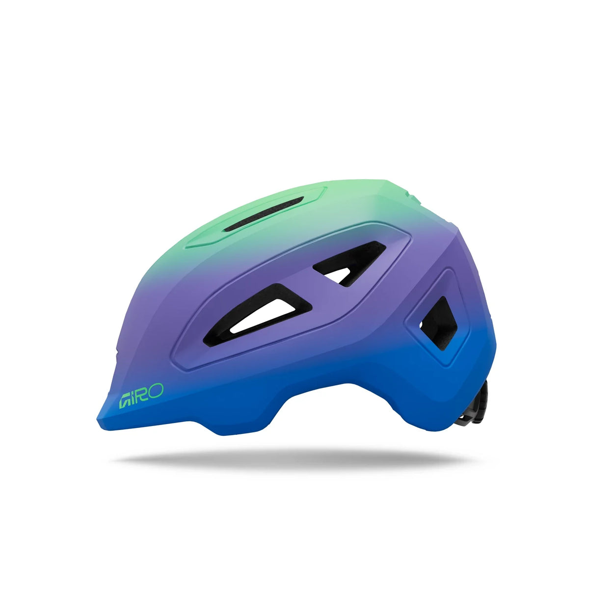 Giro Scamp II youth helmet in Blue Green, profile view facing left