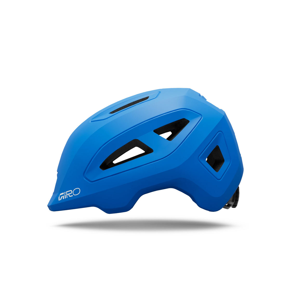 Giro Scamp II youth helmet in Blue Jewel, profile view facing left