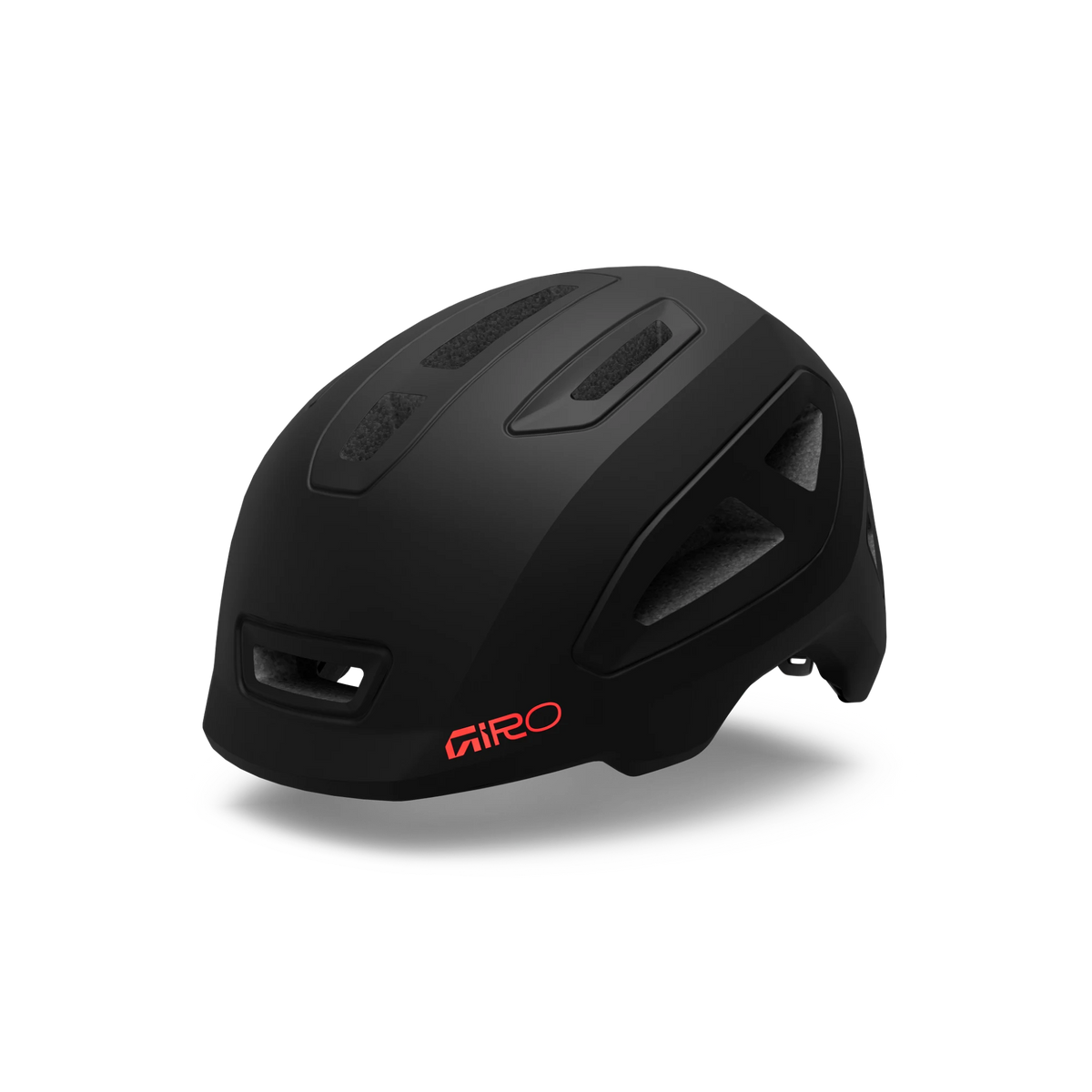 Giro Scamp II youth helmet in Matte Black, front three-quarter view
