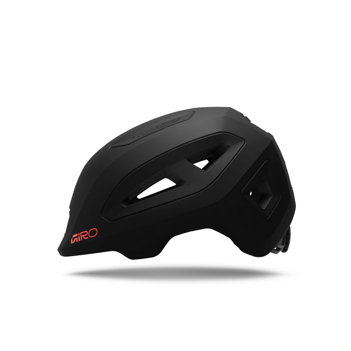 Giro Scamp II youth helmet in Matte Black, profile view facing left