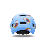 Giro Scamp II youth helmet in Multi Color, rear view showing the fit system dial