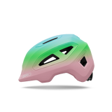 Giro Scamp II youth helmet in Pink/Green, profile view facing left