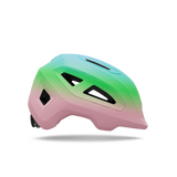 Giro Scamp II youth helmet in Pink/Green, profile view facing right