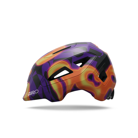 Giro Scamp II youth helmet in Purple Lava, profile view facing left