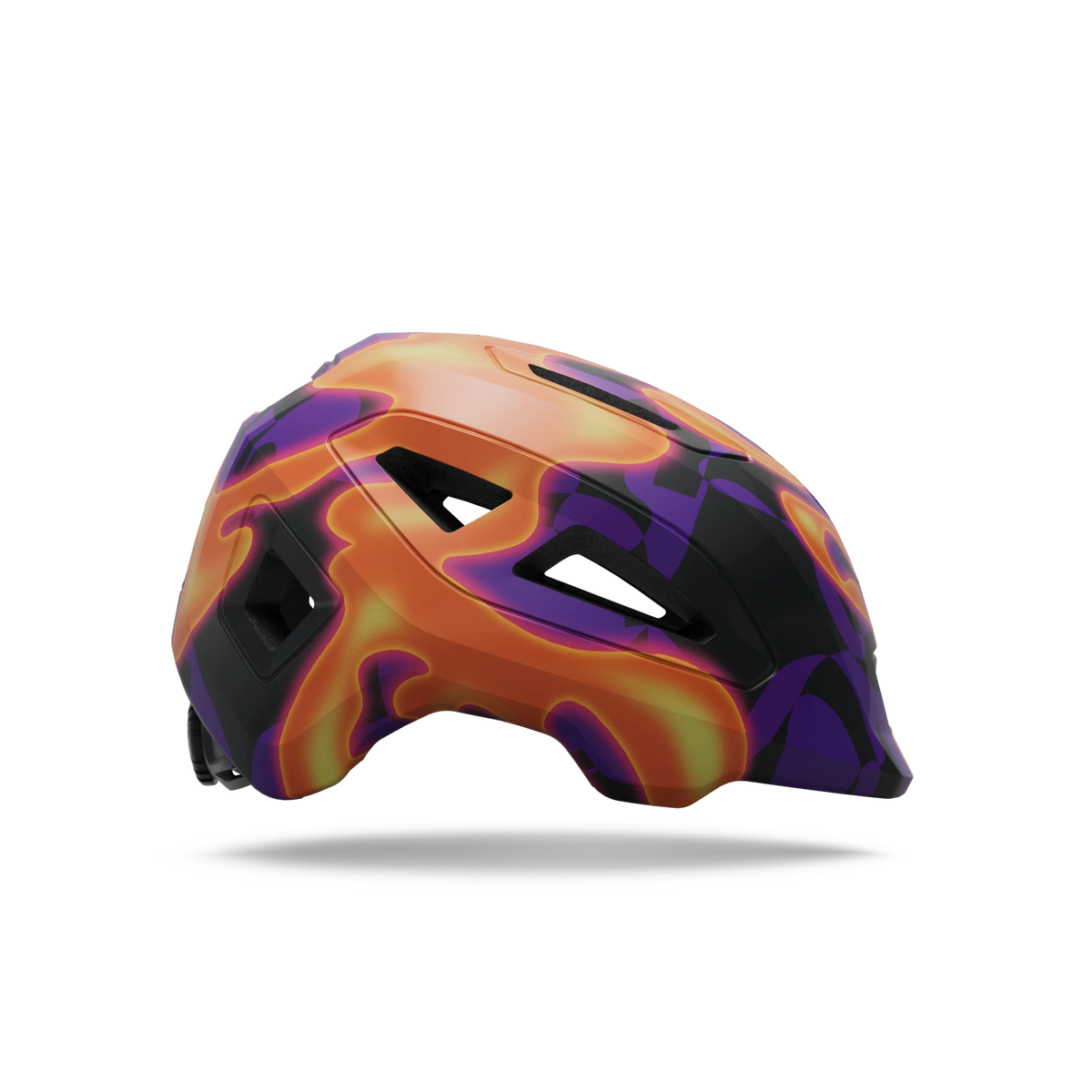 Giro Scamp II youth helmet in Purple Lava, profile view facing right