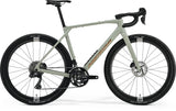 Merida Mission 7000 gravel bike in sage green, side view on a white background