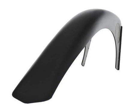 Mudhugger Small rear mudguard in black, showing the arched brace that mounts to the seat stays