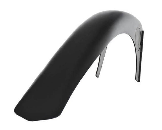 Mudhugger Small rear mudguard in black, showing the arched brace that mounts to the seat stays