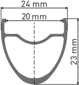 P 1800 SPLINE disc brake wheel, clincher 23 x 20 mm, front - Billy Bilsland Cycles