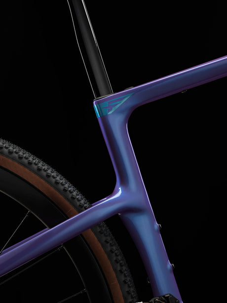 Seat cluster of the Patagonia Frost Pinarello Grevil F3 where the top tube and seatstays meet the seat tube.