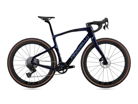 Lapland Sky Pinarello Grevil F5 gravel bike, drive-side profile with SRAM Rival XPLR AXS and MOST carbon wheels.