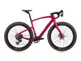 Lunar Bloom Pinarello Grevil F9 gravel bike, drive-side profile with SRAM Red XPLR AXS and DT Swiss wheels.