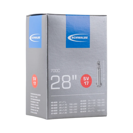 Schwalbe SV17 inner tube, 700c, Presta valve 60mm, in packaging