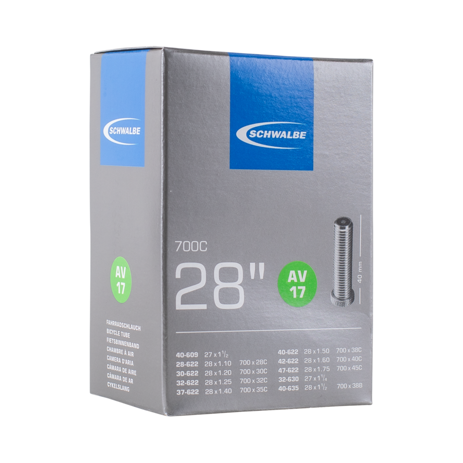 Schwalbe AV17 inner tube, 700c, Schrader valve, in packaging
