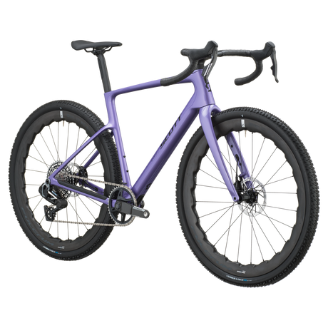 Scott Addict Gravel 10 2027 in blaze purple, front three-quarter view