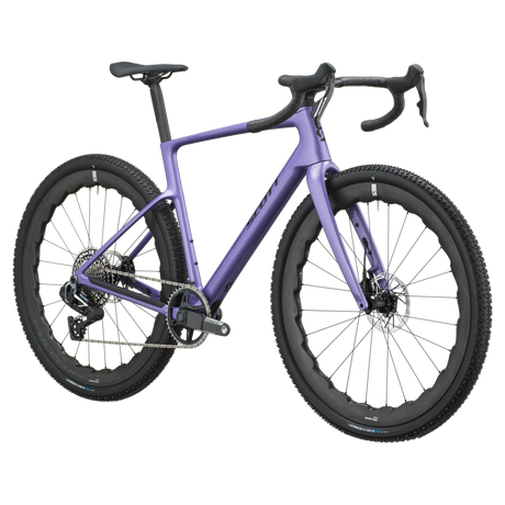 Scott Addict Gravel 10 2027 in blaze purple, front three-quarter view