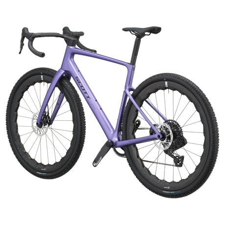 Scott Addict Gravel 10 2027 in blaze purple, rear three-quarter view