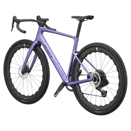 Scott Addict Gravel 10 2027 in blaze purple, rear three-quarter view