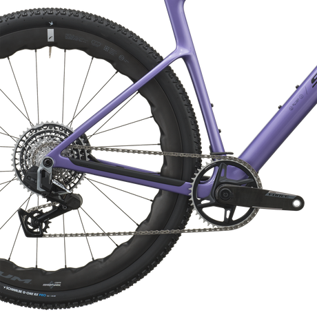 Scott Addict Gravel 10 2027 in blaze purple, SRAM Force XPLR cassette and rear derailleur