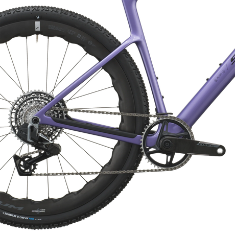 Scott Addict Gravel 10 2027 in blaze purple, SRAM Force XPLR cassette and rear derailleur